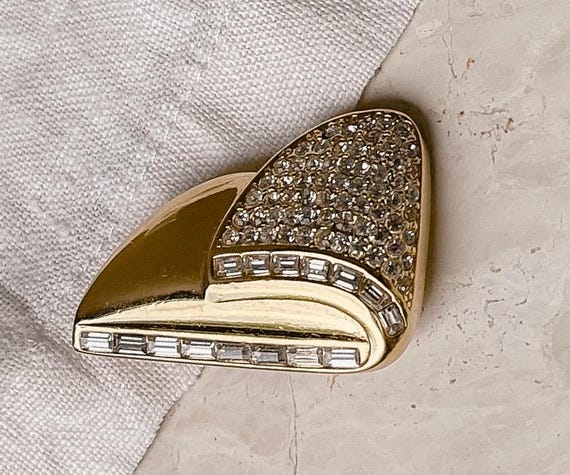 Dior Gold and Silver Brooch Signed Dior Logo Brooch | Vintage CD Monogram Pin | Gold  main image 4