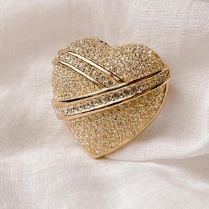 Dior Kristallherz Brosche