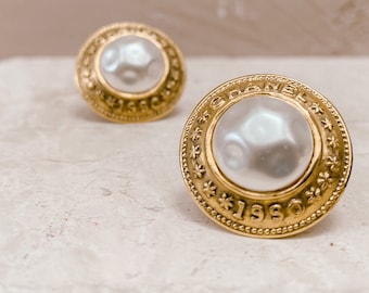 Chanel Baroque Pearl Earrings