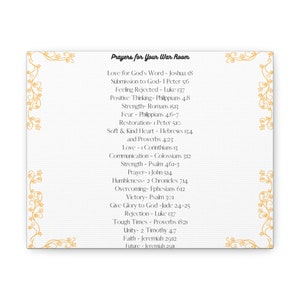 Themed Prayers for war room Canvas Gallery