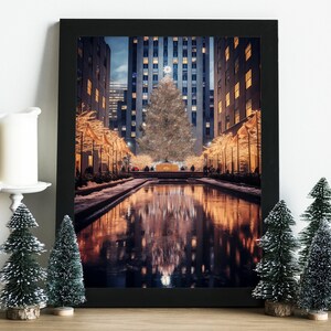 Rockefeller Center Christmas Print - Digital Download Printable Art