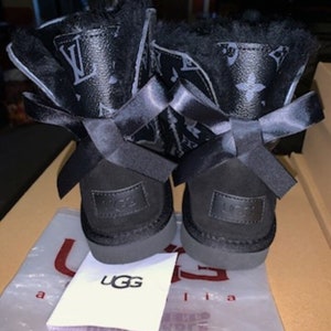 Custom made UGGS BOOTS..Made with authentic LV material 