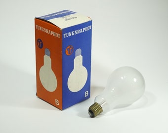 Tungsram TUNGSRAPHOT 500W Large E27 Bulb RARE Type 713 B 220V Vintage High Watt Darkroom Photography Enlarger Incandescent Lamp NIB