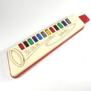 Vintage TRIOLA Wind Harmonica Childrens Toy Musical Instrument East German DDR GDR C.A Seydel Söhne Plastic Colorful Whistle Flute Recorder