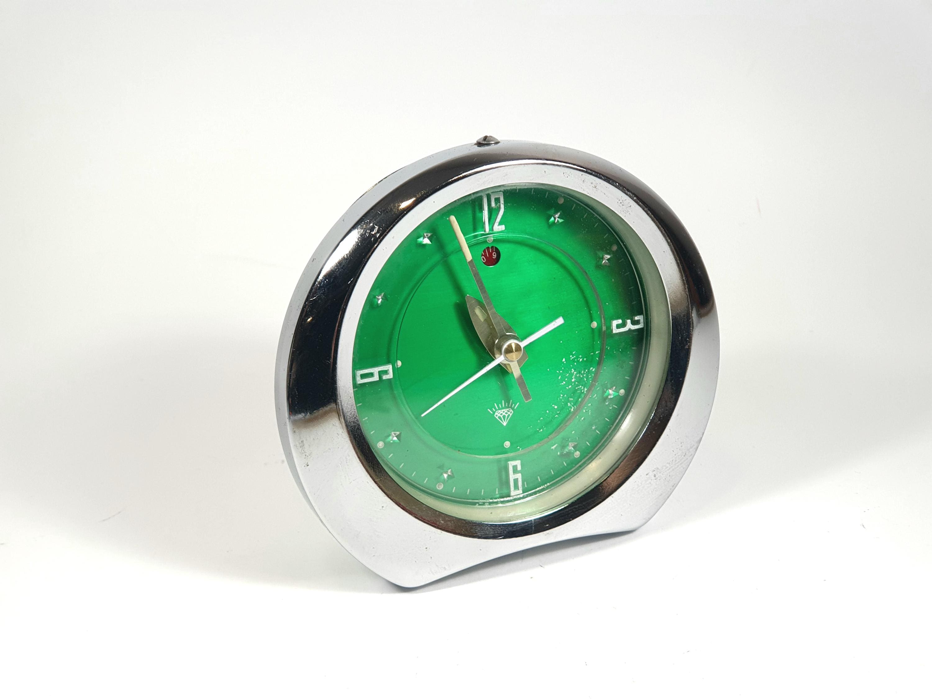 1960-70's SHANGHAI Space Age Emerald Green Dial Vintage Alarm