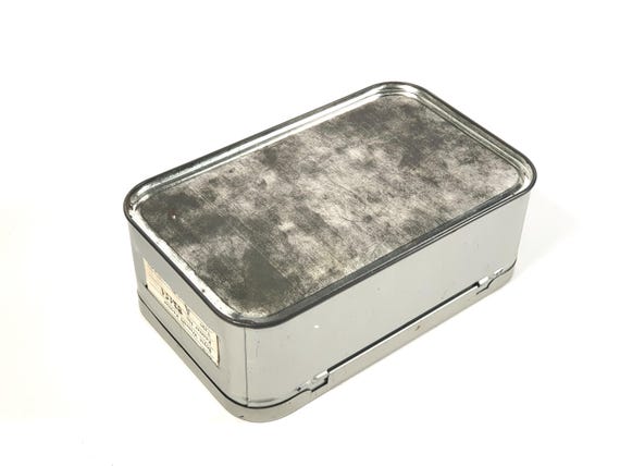 USA 60s ヴィンテージ スチールボックス ボックス キャッシュボックス 1960's BOYCE Textile Knotter Sewing Box Tin Machine Attachments