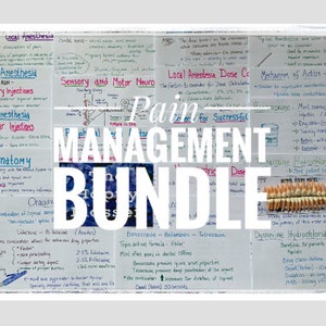 Pain Management (Local Anesthesia) Bundle Study Sheets for Dental Hygiene Students