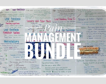 Pain Management Bundle Study Sheets for Dental Hygiene Students