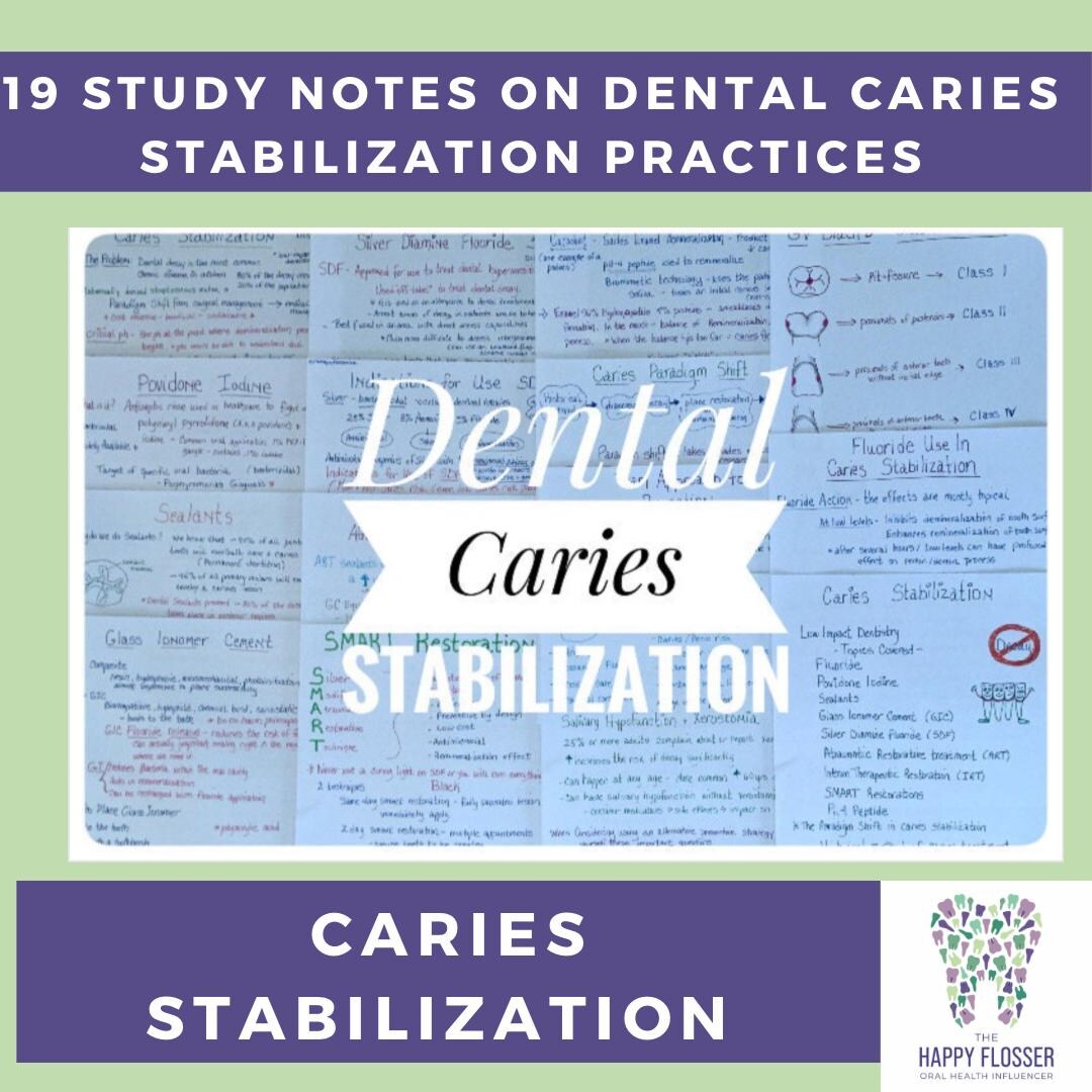 Caries Prevention and Stabilization Study Sheets for Dental Students - Etsy