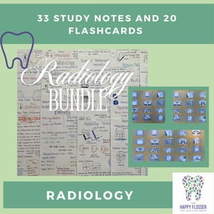 Hojas de estudio del paquete de radiología para estudiantes de odontología