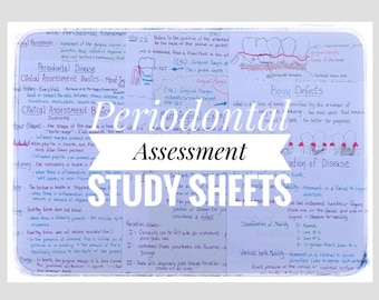 Periodontal Assessment Study Sheets for the Dental Hygiene Student