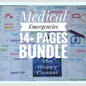 Medical Emergencies Bundle Study Sheets for The Dental Hygienist image 1