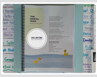 Dental Anatomy and Head and Neck Anatomy Hard Copy Color Study Sheets for Dental Hygiene Students