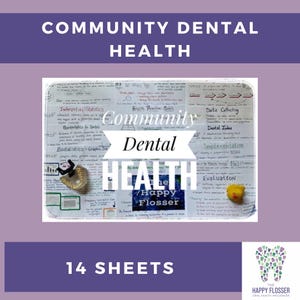 Community Dental Health Study Sheets for Dental Students