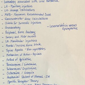 Pain Management (Local Anesthesia) Bundle Study Sheets for Dental Hygiene Students image 9