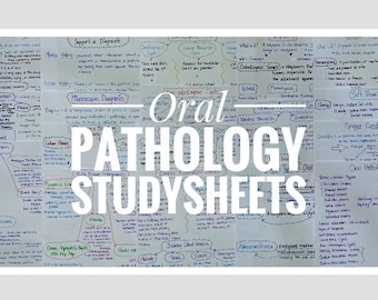 Oral Pathology Study Sheets for the dental hygiene Student