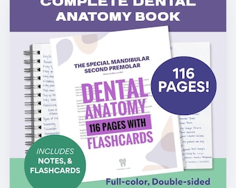 Dental Tooth Anatomy Spiralbound 116 Color Handwritten Notes for