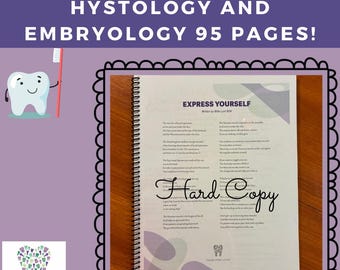 Hard Copy - Head and Neck Anatomy Study Sheets: Colored Dental Hygiene Notes