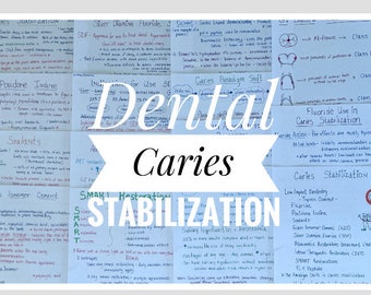 Caries Prevention and Stabilization Study Sheets for Dental Students