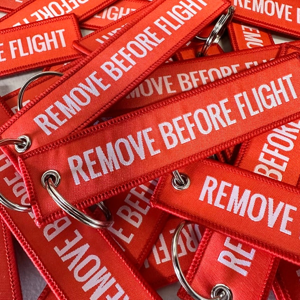 Remove Before Flight Key Chain