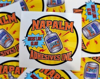 Military Sticker, Napalm Adhesives Inc.