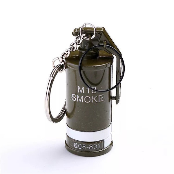 Smoke Grenade, Hand Grenade Key Chain, Explosive, Smoke