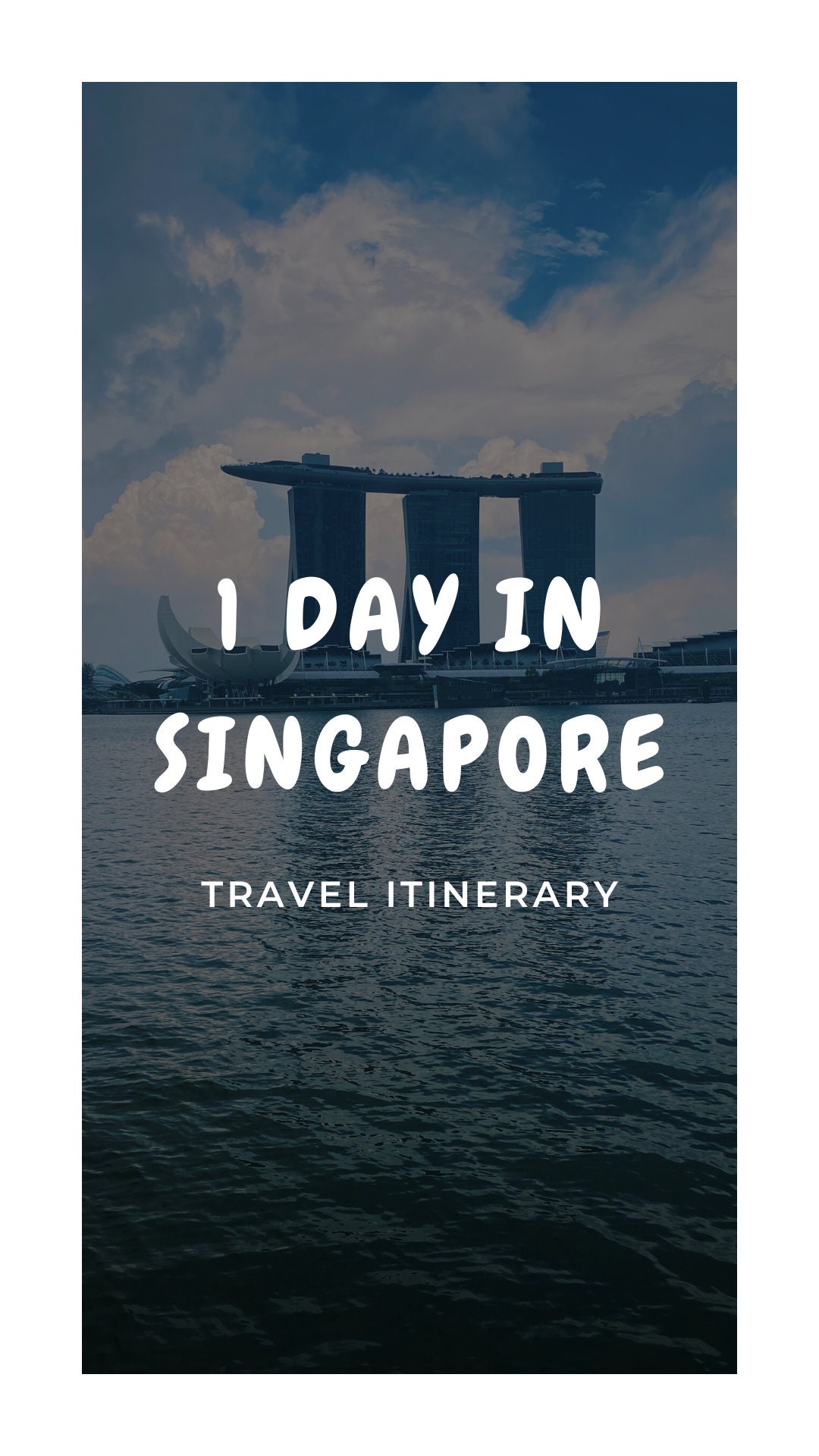 Buy 1 Day in Singapore TRAVEL GUIDE Travel Itinerary Travel Online in