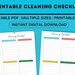 Printable &amp; Editable Cleaning Checklist, Cleaning Template, Cleaning ...
