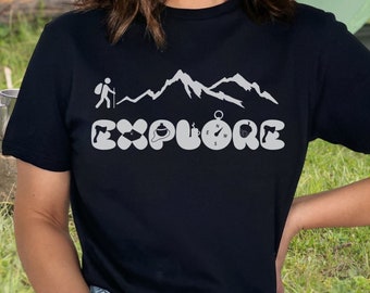 Outdoor Adventure Shirt for Nature Lovers, Explore More Mountains Camping Tshirt, Wanderlust Backpacking Tee, Group Hiking Gift, Travel Gift
