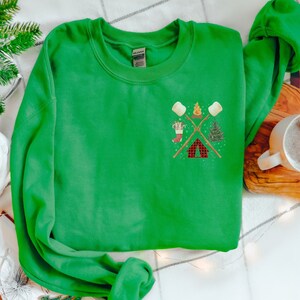 Camping Christmas Sweatshirt, Adventure Awaits Holiday Sweater, Winter Camping Shirt, Travel Gift, Adventure Gift, Camping GIft