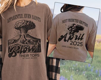 Custom Mt St Helens, Vintage Style Tee