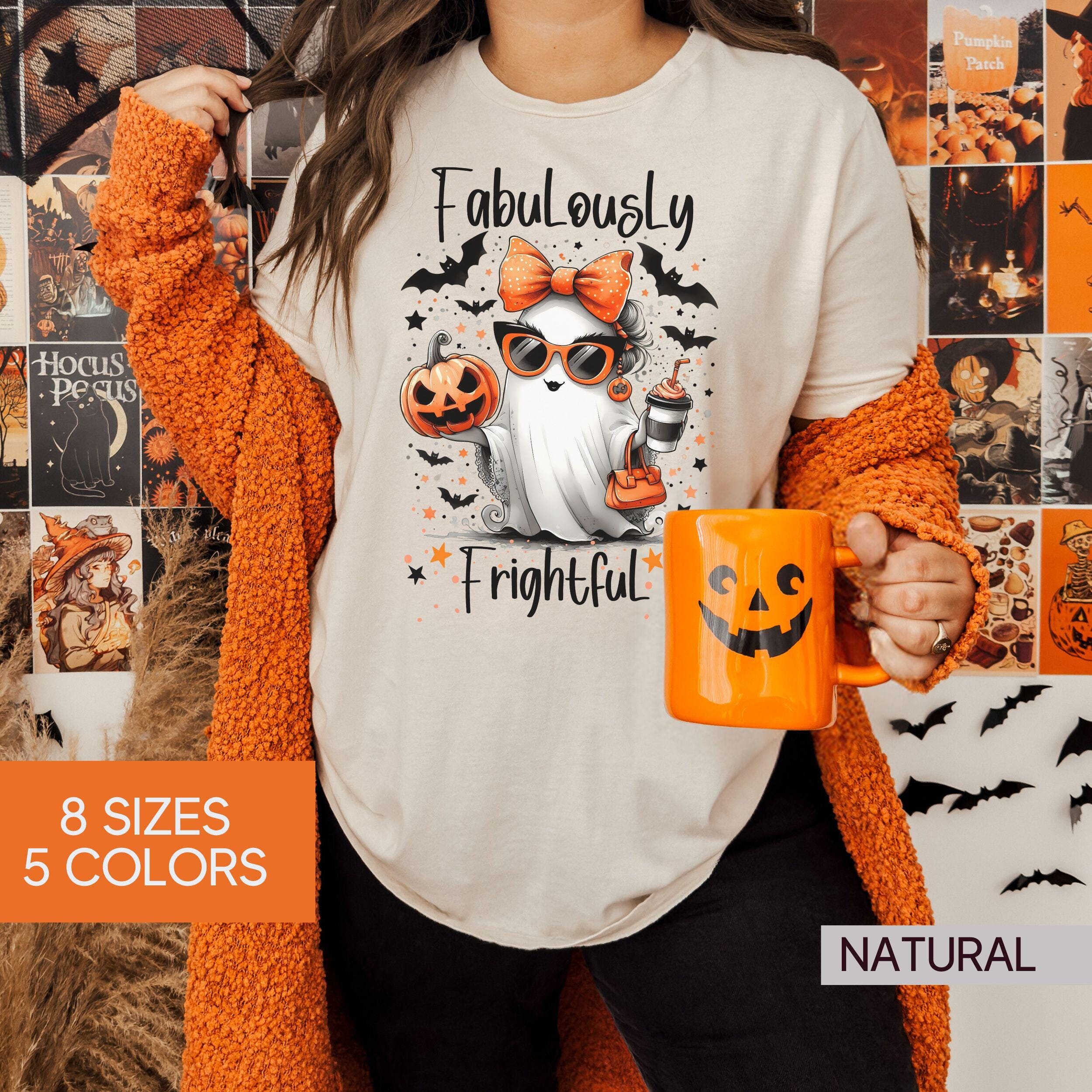 Cute Boo-Jee Ghost Tshirt, Fabulous Ghost Girly T-Shirt for Bestie, Halloween Mama, Girly Halloween Gift, Group Gift, Trick or Treat Tee