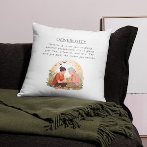 Manifestation pillow case | give to receive | positive home decor | Abundance gift
