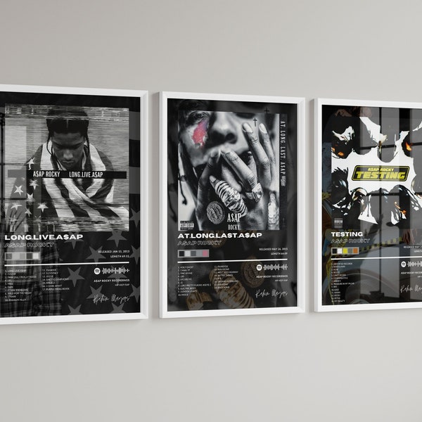 ASAP Rocky - Rocky - All Three discs - Digital Album Art Poster Download - Home Decor - Wall Art - Custom Poster - Music Design - Bundle