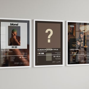 Benutzerdefinierte Album-Cover Poster, Album-Cover Drucke personalisierte und individuelle Wandkunst und ästhetisches Dekor, Musikgeschenke und Poster, Lieblingskünstler