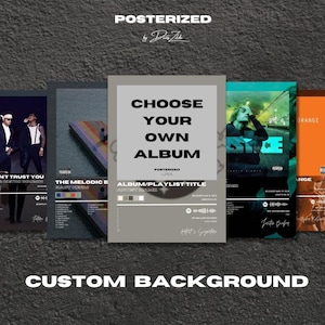 Cartaz de álbum personalizado - Cartaz digital personalizado - Arte digital - Decoração para casa - Arte de parede - Cartaz personalizado - Cartaz de álbum - Cartaz musical - Presente musical