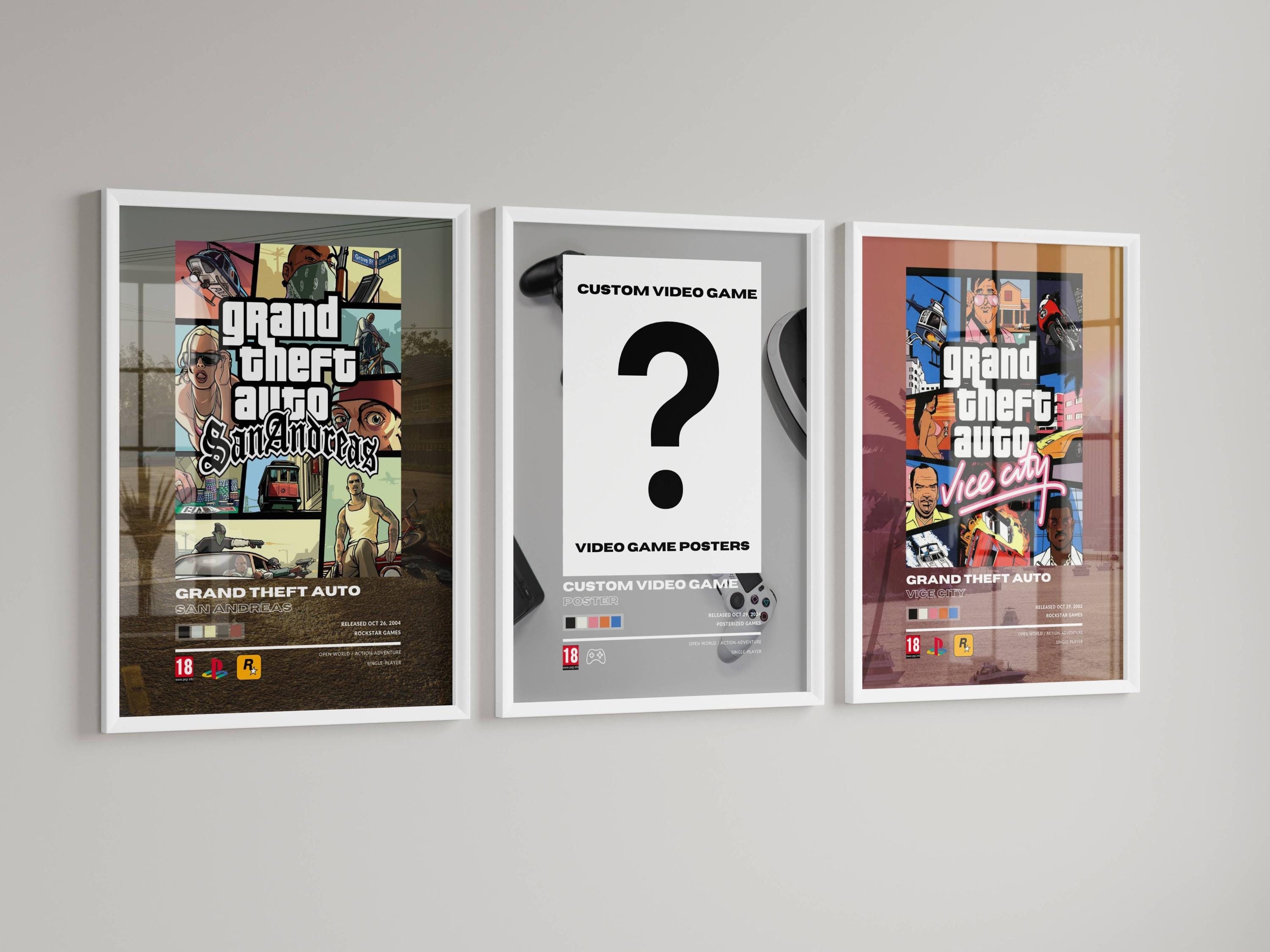 Grand theft auto poster - Etsy 日本