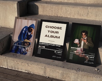Set of  3 Custom Album Posters | Any Album Poster | Album Cover Art | Album Cover Posters | Music Wall Art | Music Album Posters | Digital