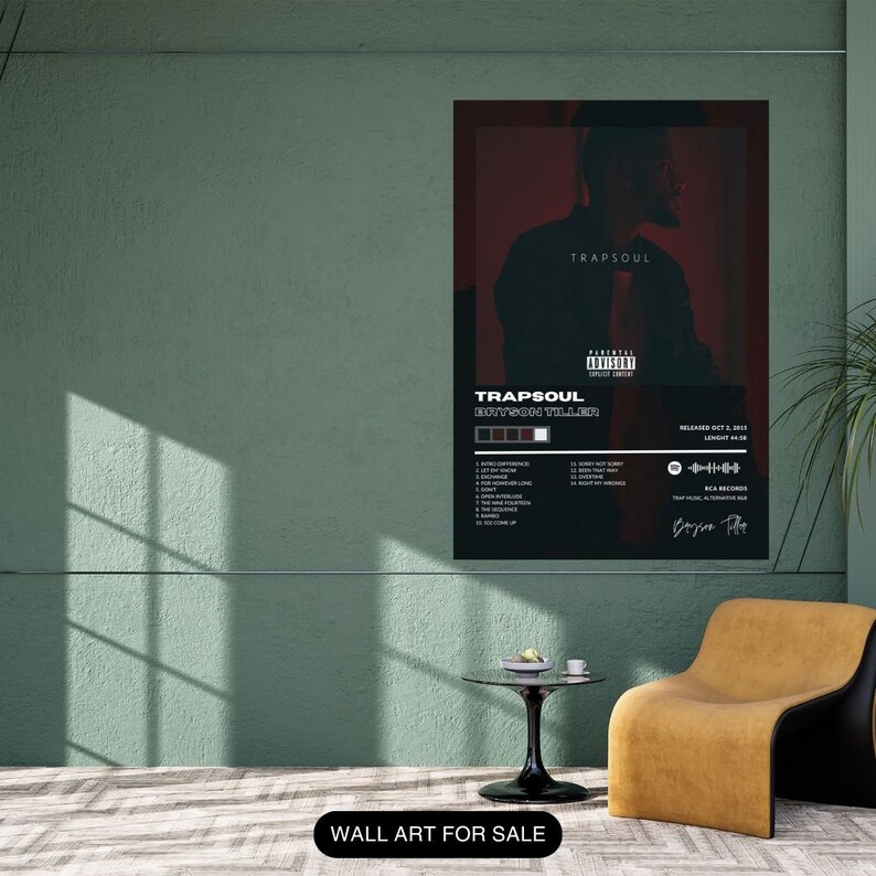 Bryson Tiller Trapsoul Digital Album Art Poster Download Home Decor