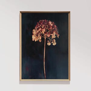 Moody Hydrangea | Dark Botanical Wall Art | Downloadable Prints | Modern Farmhouse Art | Cottagecore Decor | Downloadable Wall Art | E275