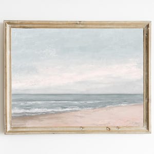 Serene Seascape | Minimalist Coastal Art | Beach House Decor | Neutral Wall Art | Ocean Digital | PRINTABLE Art | Digital Download | E415
