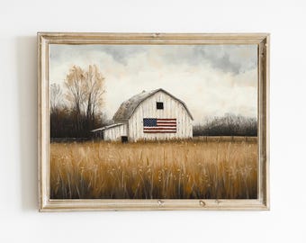 Americana Patriotic Print | Patriotic Rustic Wall Decor | American Flag Wall Decor | Summer American PRINTABLE ART | E827