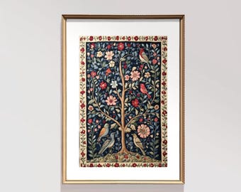 Textile Wall Art | Vintage Print | Light Academia Decor | Tapestry Wall Art | Printable Room Decor | Printable Wall Art | E57