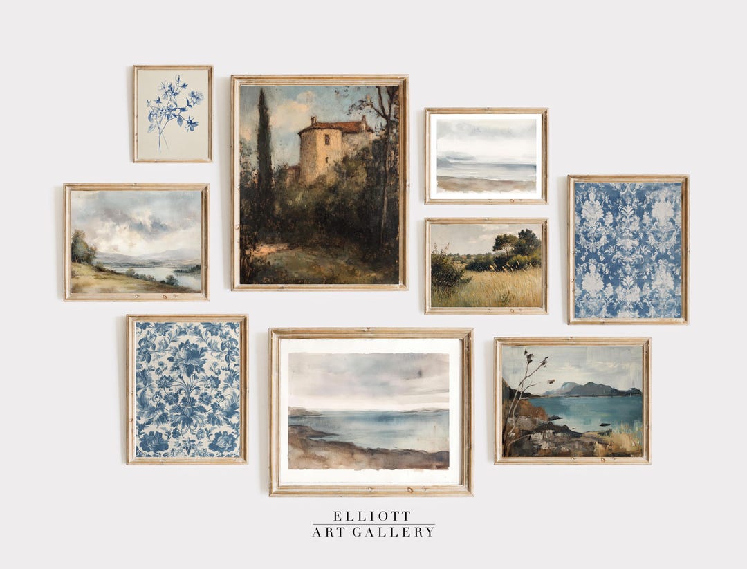Printable Vintage Gallery Wall Art SET | Antique Prints | Aesthetic ...