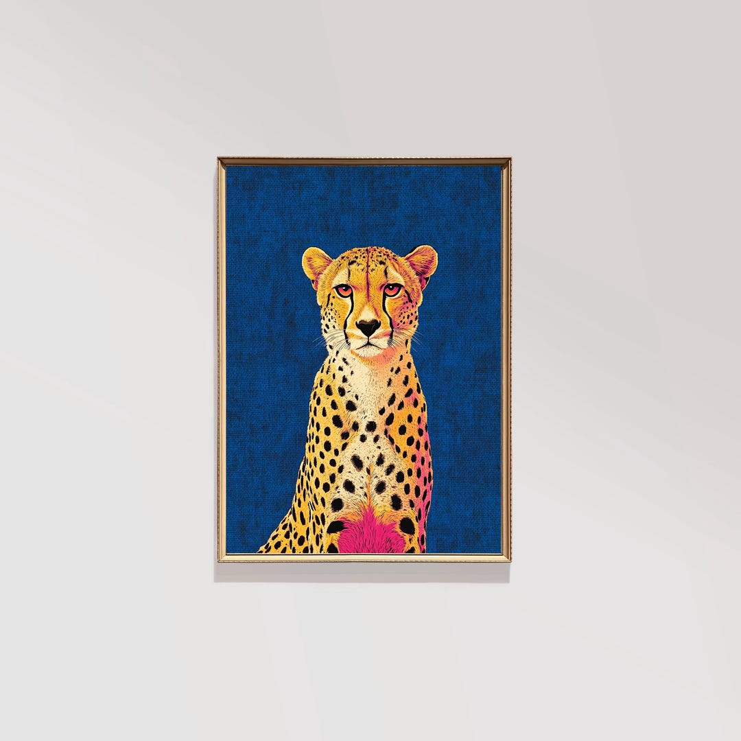Colorful Cheetah Print | Cheetah Wall Art | Leopard Art Print | Preppy ...