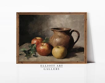 Apple Still Life | Country Kitchen Print | Vintage Painting | PRINTABLE Digital Download | E9