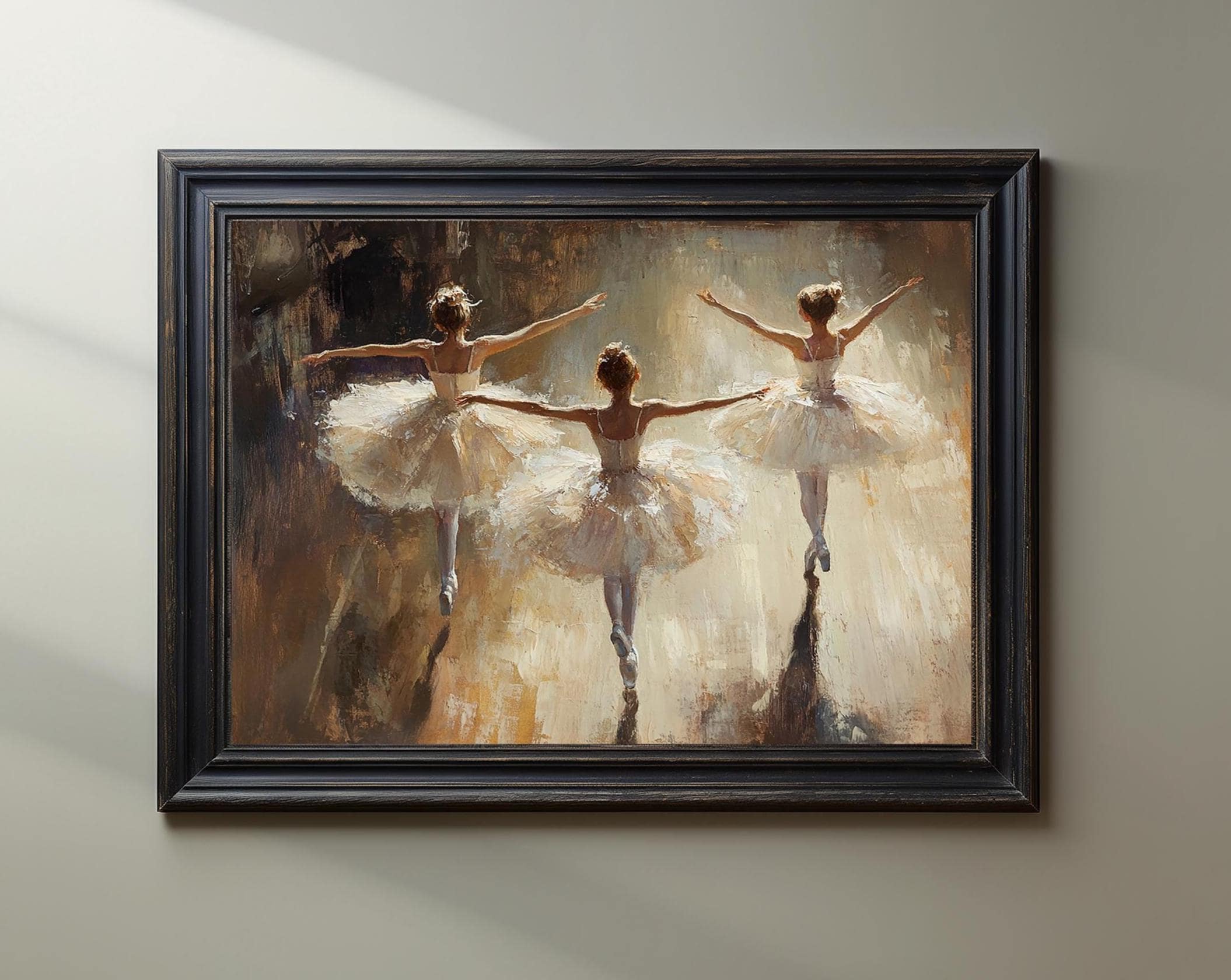 踊るバレリーナ | 女の子の寝室用バレリーナ絵画 | バレエ壁飾り