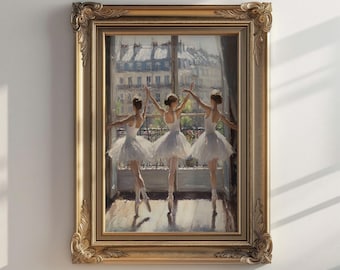 フランスのバレリーナ | 女の子の寝室のバレリーナの絵画 | バレエの壁