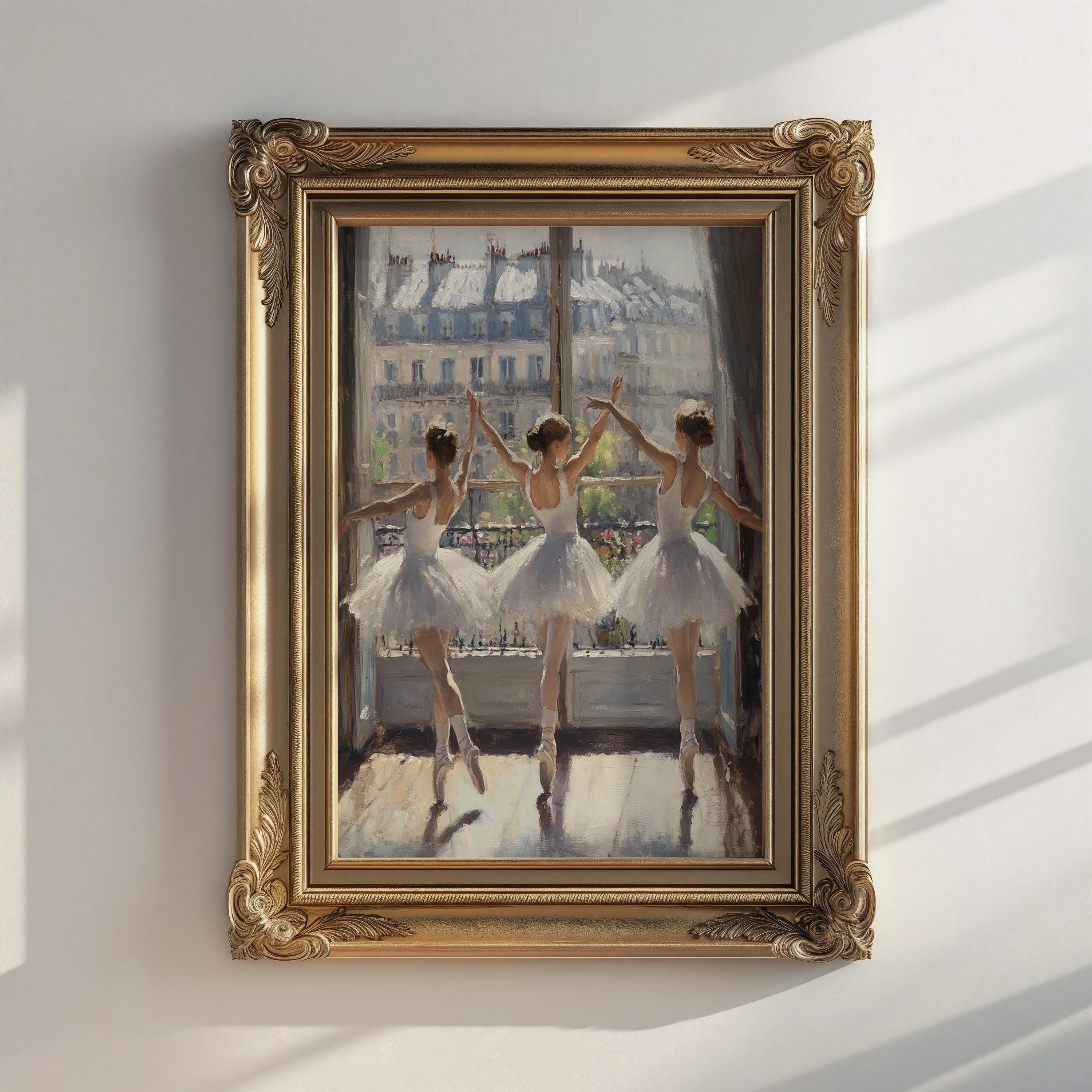 フランスのバレリーナ | 女の子の寝室のバレリーナの絵画 | バレエの壁