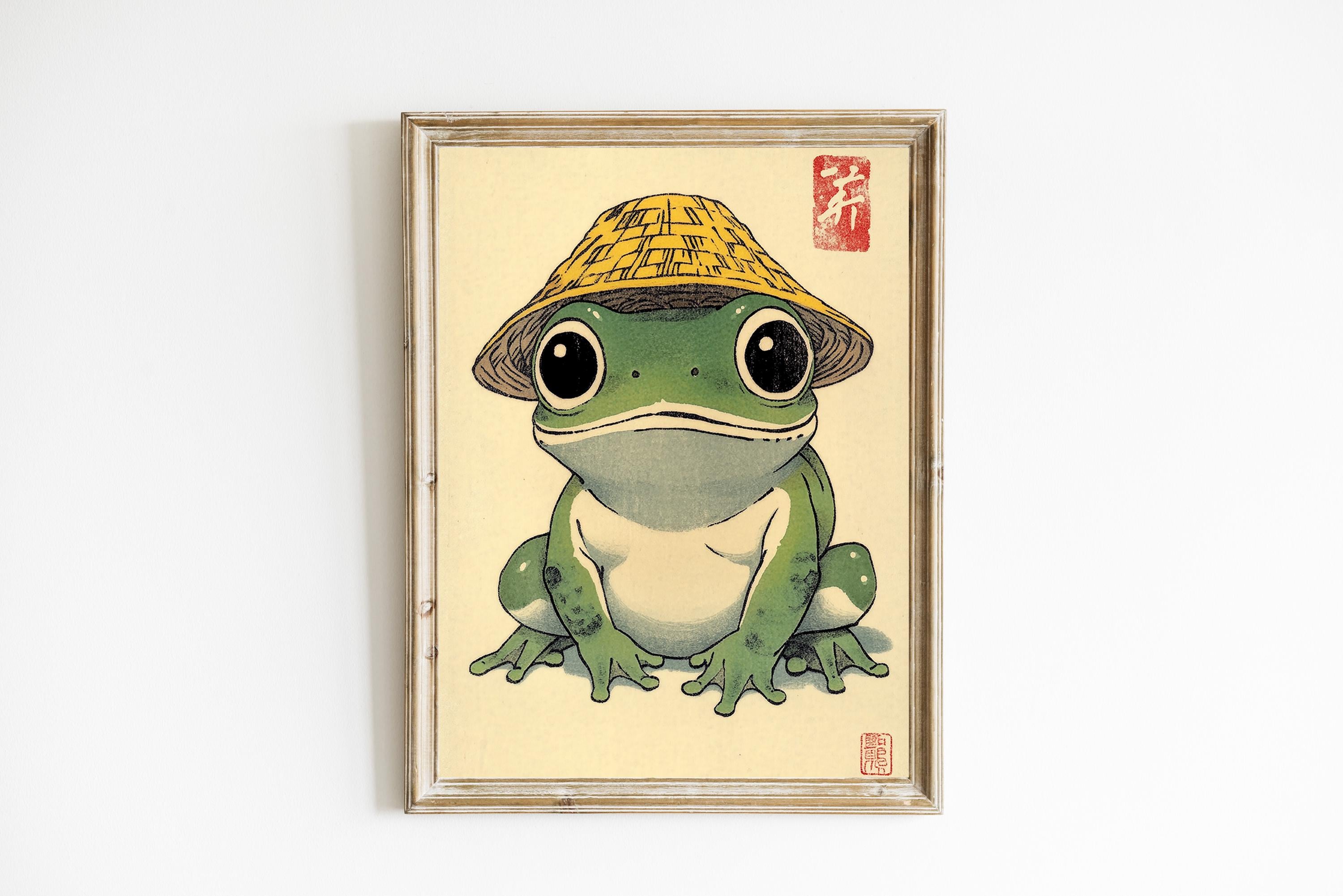 芸術写真 photo print Japanese Colorful Frog Print | Inspired by Matsumoto Hoji